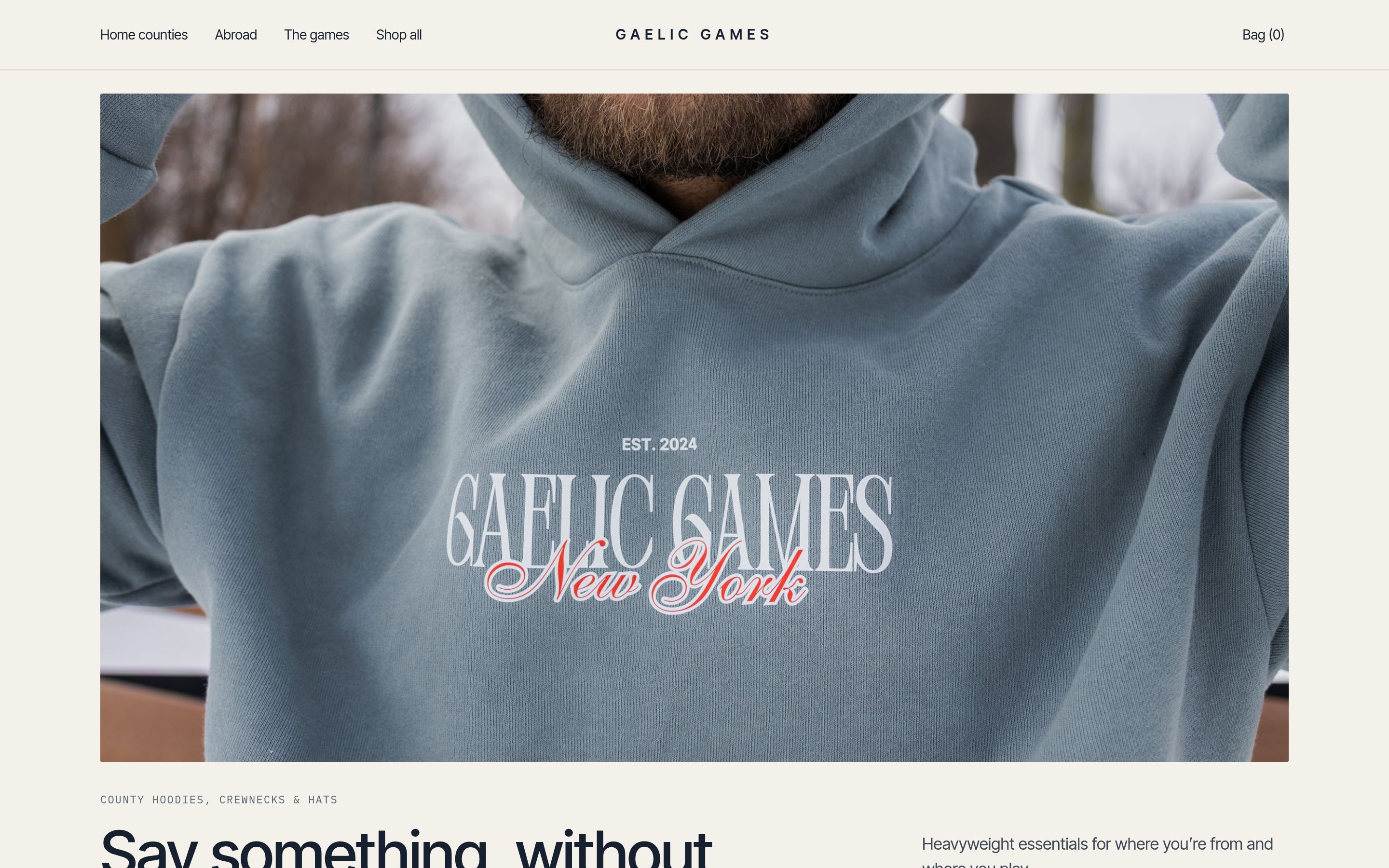 Gaelic Games Brand homepage