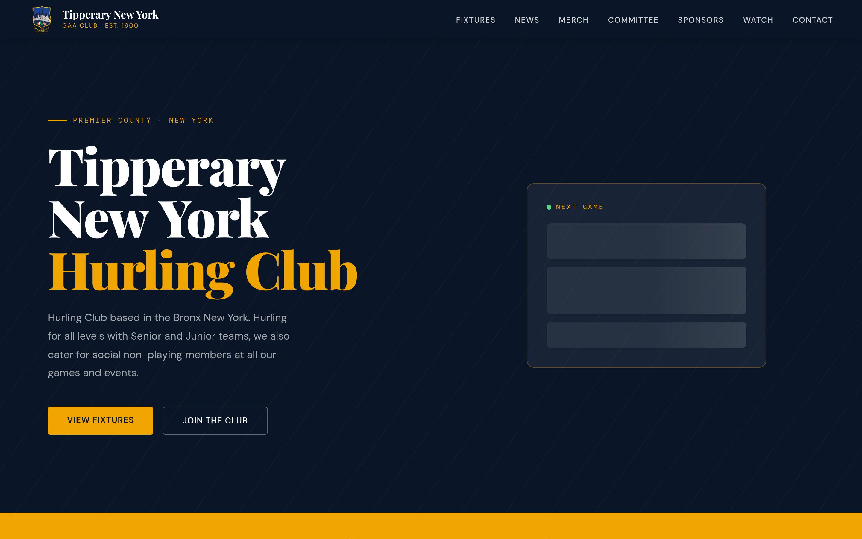 Tipperary Hurling NY homepage